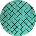 thumbnail image 1 of Ahgly Company Machine Washable Indoor Round Oriental Turquoise Blue Industrial Area Rugs, 8' Round, 1 of 4