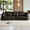Black, variant on YOUDAO 122" Luxury Top Grain Leather Sofa Couch, Modern Couch with Solid Wood Frame & High-Density Foam, Hand-Tufted Genuine Leather 3-Seater,Wide Seater for Living Room, Office (Brown)