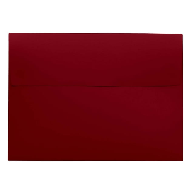 Darling Souvenir Invitation Envelopes, Straight-Flap, 5 1/4 x 7 1/4, Maroon, 25 Count