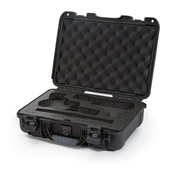 Nanuk 910 Waterproof Professional Classic Pistol/Gun Case, Military Approved with Custom Insert for 2UP - Black