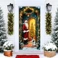 thumbnail image 6 of Taicans 35.43in x 70.87in Christmas Door Cover,Deer & Poinsettia Design,Waterproof,Reusable,Holiday Decor for Home,Garage,Party,Farmhouse Home office Party, 6 of 6