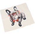 thumbnail image 3 of Funda de cojín de almohada decorativa para sofá cama vintage, cafetería, hogar, cremallera invisible, 45 x 45 cm (beige (perro)), 3 of 5