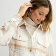 thumbnail image 3 of Women's Sonoma Goods For Life® Oversized Shacket Color: Light Fossil Heather Size: LARGE, 3 of 4