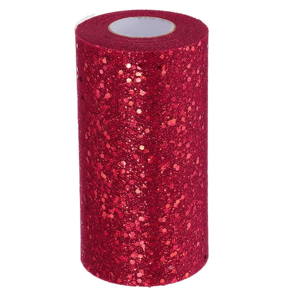 Uxcell 6 Inch by 50 Yards Tulle Fabric Rolls for DIY Tutu Skirts Crafts Wedding Party, Burgundy