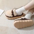 thumbnail image 5 of Fesfesfes White Shoes Women Slippers For Women A Pair Of Lazy Slippers Curly Cozy Flat Slide Slippers Comfy Soft Non-Slip House Shoes Indoor And Outdoor Warm Gift 6.5(38), 5 of 7