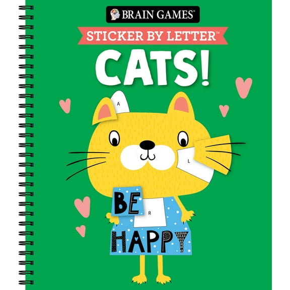 Brain Games - Sticker by Letter Brain Games - Sticker by Letter: Cats!, (Spiral-Bound)