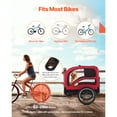 thumbnail image 2 of KFFKFF Dog Bike Trailer, Holds Up to 100 lbs, Pet Bicycle Carrier for Small and Large Dogs, Foldable Frame with Quick-Release Wheels, Universal Bike Hitch, Reflectors, Safety Flag, and Built-In Leash, 2 of 9