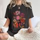 thumbnail image 3 of Faldas Cortas para Mujeres, Impresión de Flores Casual Oversized Camiseta de Manga Corta Top Hecho de 95% Poliéster 5% Spandex para Primavera Verano, Falda Corta de Verano, 3 of 7