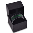 thumbnail image 3 of P. Manoukian Tungsten Wedding Band Ring 8mm for Men Women Green Black Beveled Edge Brushed Polished Lifetime Guarantee Size 6, 3 of 4