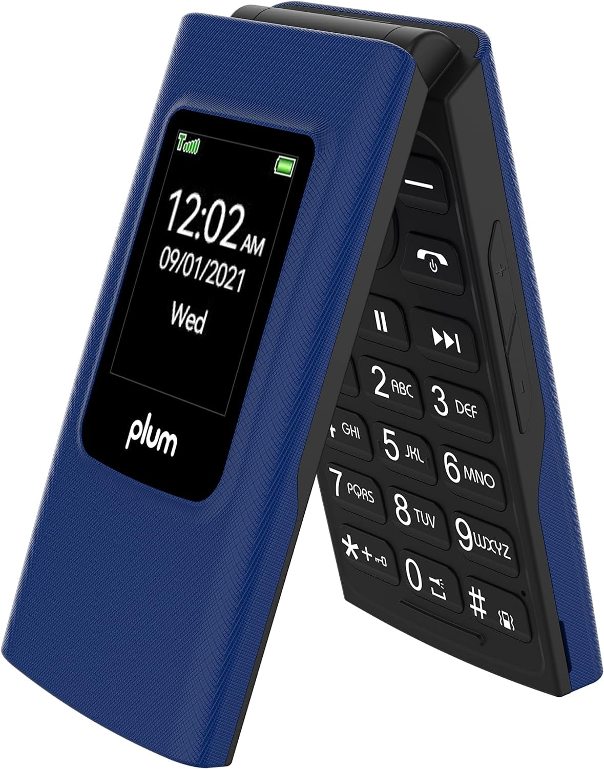 Unlocked Flip Phone 4G T-Mobile, Mint, Metro, Tello, Ting, Boost -Easy To Use- Plum Flipper