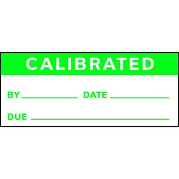 Stranco Calibration Label, ENG, Green/White, PK350, TC-21003 TC-21003