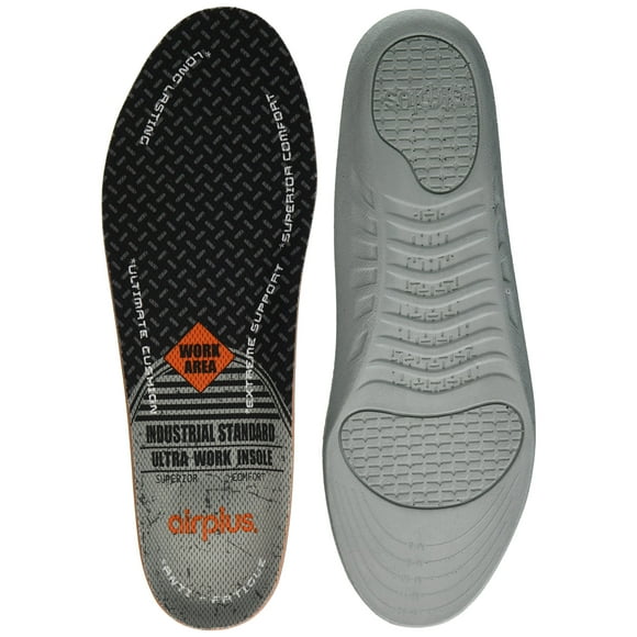 Airplus Ultra Work Memory Plus Shoe Insoles for All Day Comfort and Foot Pain Relief, Mens, Size 7-13
