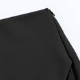 thumbnail image 4 of Siminsem Women's Solid Color Zipper Skort High Waisted Asymmetric A Line Flowy Casual Skirt with Shorts Built in Summer Beach Travel Golf Tennis Skort with Pockets, Black, M, 4 of 6