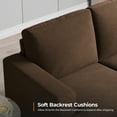 thumbnail image 2 of BLAZANT 89" Sofa Couch, 3 Seater Sofa with Suppleness Armrests, Corduroy Fabric Deep Seat Sofa with Upholstered Cushion& Backrests, Modern Comfy Couch for Living Room Apartment Office, 2 of 11