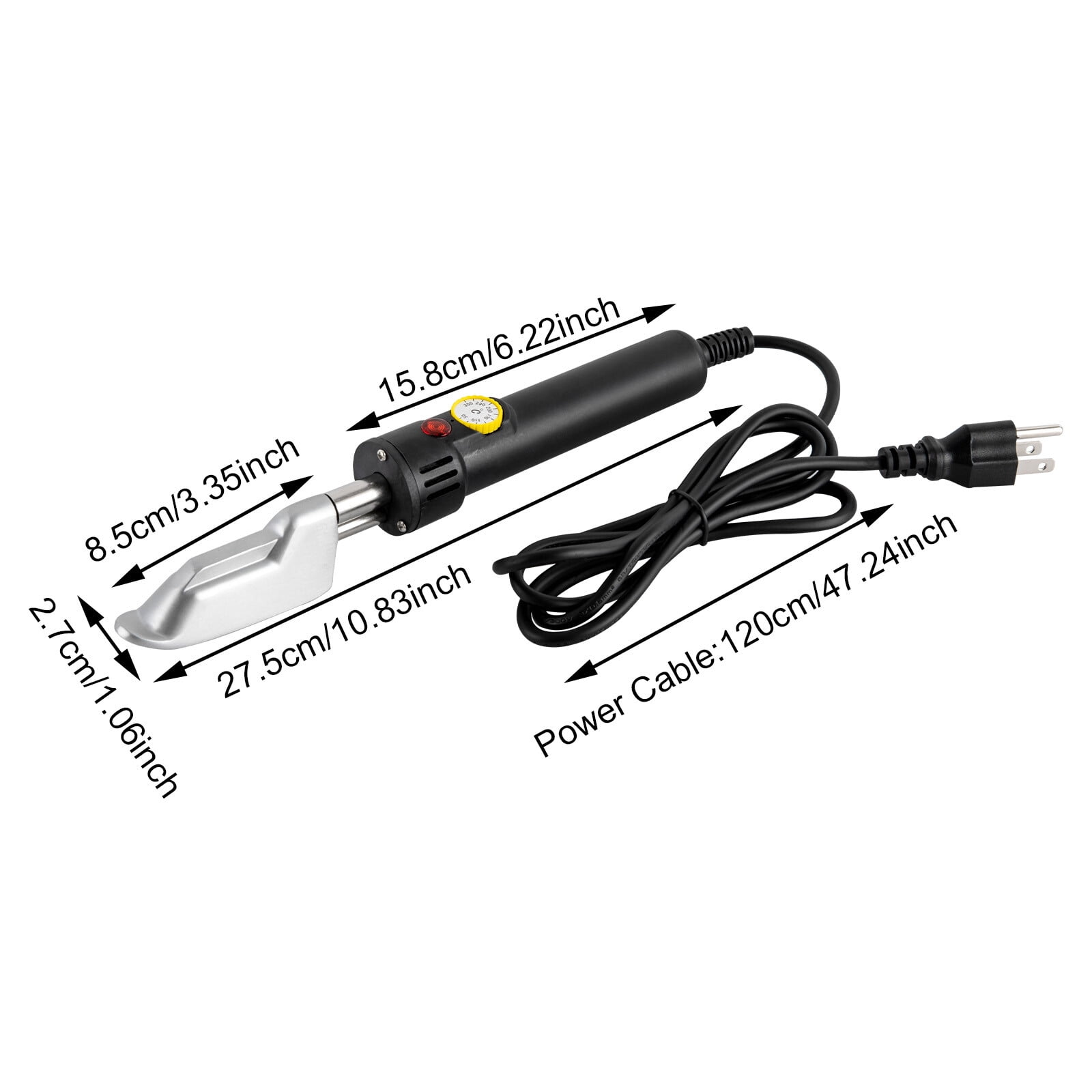 DENEST Corded Mini Leather Iron 120W Leather Clothes Shoes Mini Iron Adjustable 50-350℃