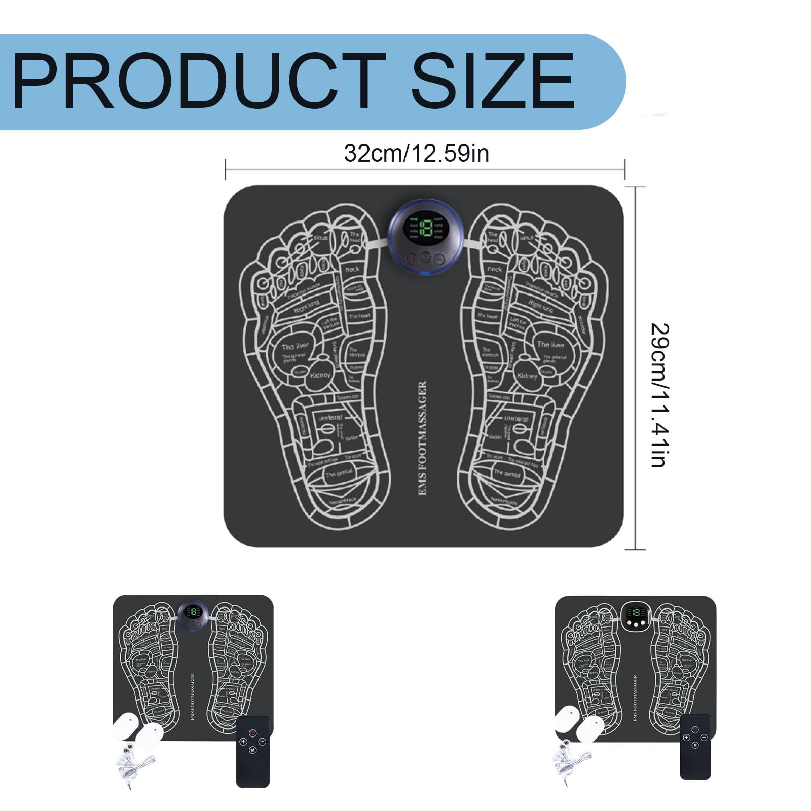 ZMKIAG Portable Foot Massager for Neuropathy Relief - Muscle Stimulator Machine for Soothing Comfort, Circulation and Revitalization for Tired Feet and Ankles