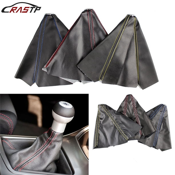 Accesorios de modificación de coche cubierta de polvo de cambio cubierta de polvo de palanca de cambios accesorios de engranaje de coche modificados-cuero de imitación línea roja dontodent Kuyhfg Sin marca