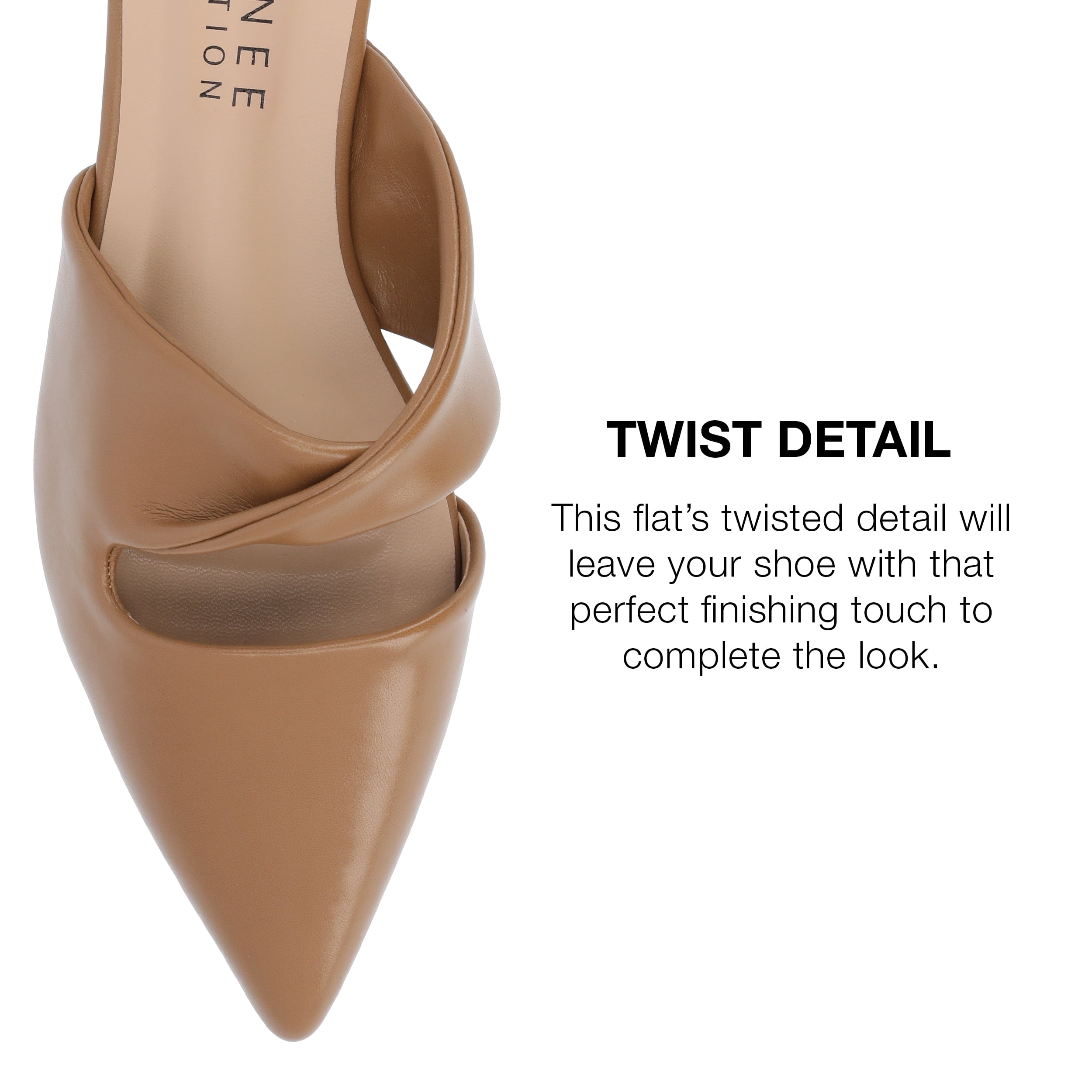 Journee Collection Womens Enniss Faux Leather Pointed Toe Mules