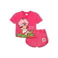 thumbnail image 2 of Strawberry Shortcake Toddler Girls Washed Crewneck Graphic Top and Shorts Set, 2-Piece, Sizes 12M-5T, 2 of 8