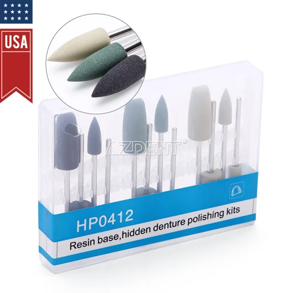 Us Dental Resin Base Hidden Denture Polishing Kit Hp0412 For Low Speed Handpiece