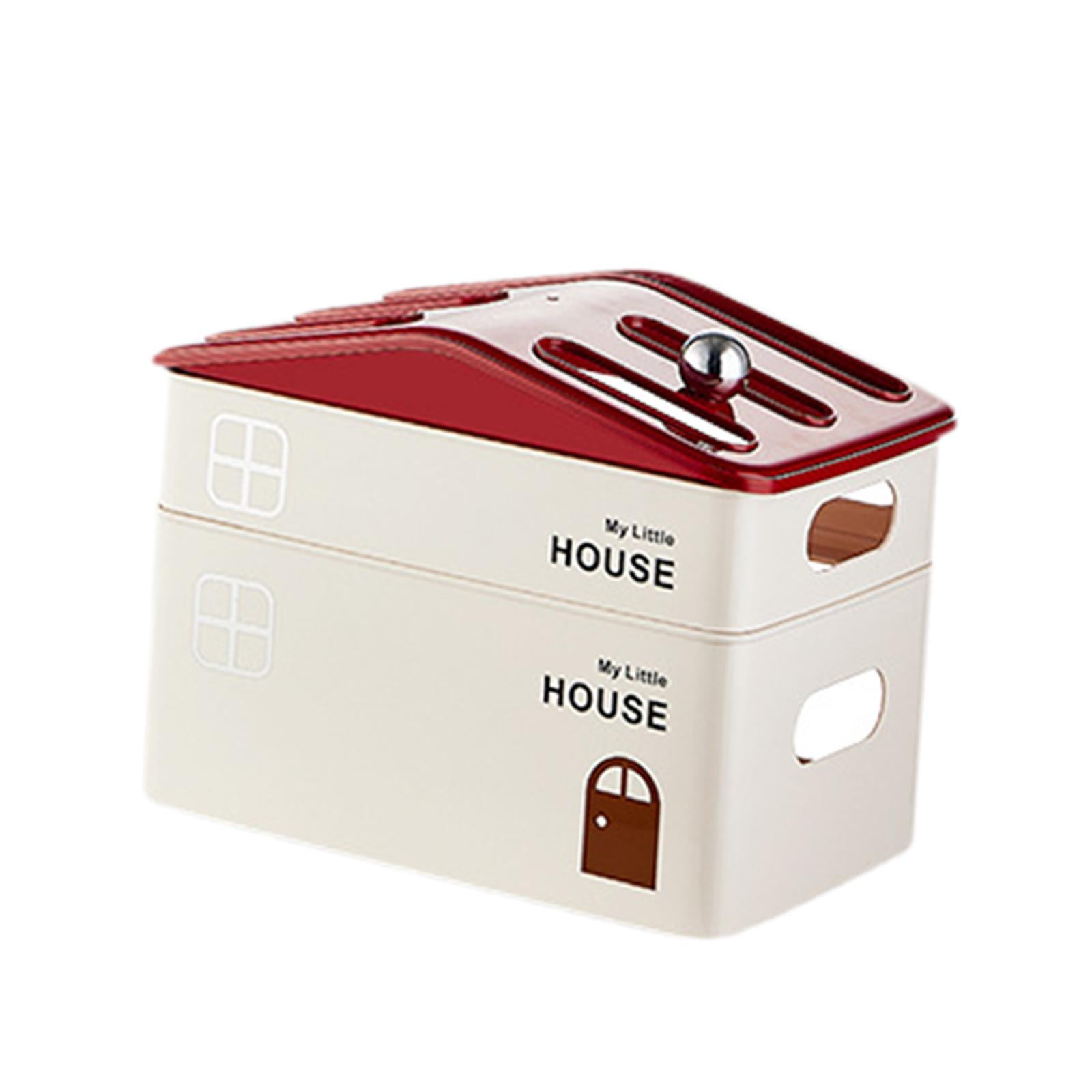 Fiocias Durable Router Storage Box Cord Organizer Cable Management Rack Modern Dustproof Double Layer