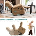 thumbnail image 3 of MEETWARM Large Power Lift Electric Recliner Chair with Massage and Heat, Overstuffed Wide Recliner for Elderly Big People, Heavy Duty Recliners with 2 Remote Controls, USB Ports, 2 Side Pockets(Sand), 3 of 8