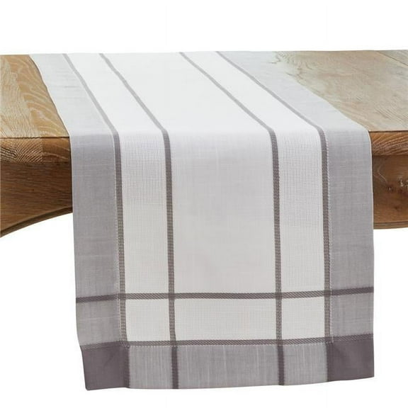 Saro Lifestyle Banded Border Table Runner