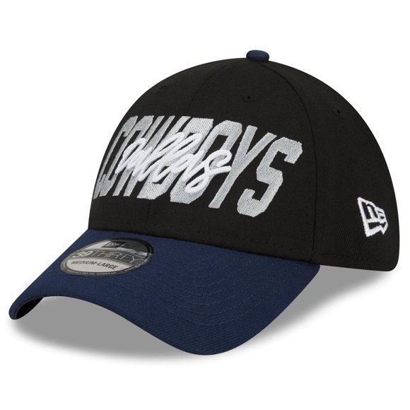Dallas Cowboys New Era Black/Navy 2022 NFL Draft 39THIRTY Flex Hat