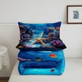 thumbnail image 5 of Erosebridal Sealife Starfish Comforter Sets Queen Size,Underwater World Bedding Queen Comforter Set,Wildlife Bedroom Decor,Reversible,Super Cozy,3-Piece, 5 of 7