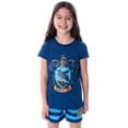 thumbnail image 7 of Harry Potter Girls' Hogwarts Castle 2PC Shirt Shorts Pajama Set 4 Houses - Gryffindor Hufflepuff Ravenclaw Slytherin, 7 of 7