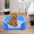 thumbnail image 4 of Inodoro para Perros Y Mascota Bandeja para Cachorro Herramienta de Limpieza de Mascota Soporte para Almohadil de entre Azul Colco Inodoro con bandeja de arena, 4 of 8