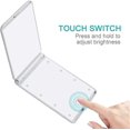 thumbnail image 2 of Compact Mirror- 1X/2X Magnifying Natural Daylight LED, Dimmable 8 LEDs Lighted Portable Folding Travel Mirror For Pocket, Purse, Gift -White, 2 of 5
