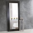 thumbnail image 3 of Tyler Dillon Glossy Black Full Length Rectangular Mirror with Stepped Wood Frame 82"H x 34"W, 3 of 6