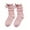 Pink, variant on Girls Ruffled Bow Knee High Socks, Soft Stretchy Kids Frilly Ribbed Calf Socks for Toddler Little Girls School Dress Daily Wear