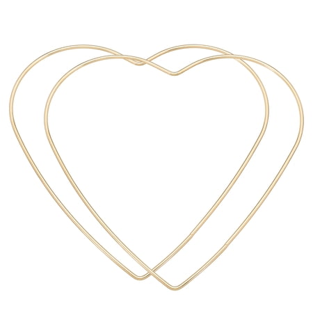 Uxcell Heart Dream Catcher Rings, 8" Macrame Metal Hoops Gold 2Pcs Metal Dream Catcher Floral Ring Hoop for DIY Crafts Wreath Wedding Wall Hanging Home Decor