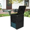 thumbnail image 4 of Bac à Compost, Bac à Compost Rectangulaire avec Couvercle Supérieur Articulé pour l'Extérieur, 4 of 8