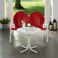 thumbnail image 2 of GRIFFITH 2 PIECE METAL OUTDOOR CONVERSATION SEATING SET - LOVESEAT & TABLE IN RED FINISH, 2 of 5
