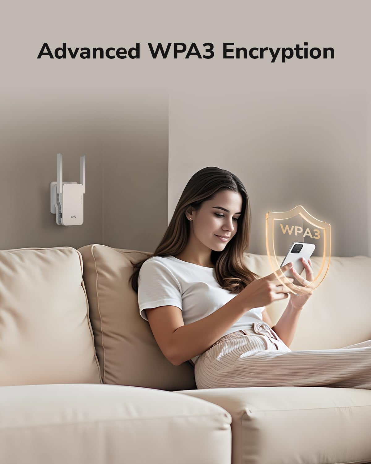 Cudy BE3600 Dual Band Wi-Fi 7 Repeater Signal Booster with Gigabit Ethernet Port, Access Point, APP Setup, Cudy Mesh and APP Support, RE3600