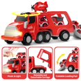 thumbnail image 2 of Camión de bomberos MindPal de Toy Cars con 6 coches de construcción y un avión, 2 of 8
