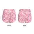 thumbnail image 3 of Picia pink heart Pattern Women's 2 in 1 Athletic Running Shorts High Waisted Workout Casual Gym Sweat Shorts with Comfy Liner Zipper Pockets-Large, 3 of 7