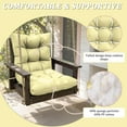thumbnail image 3 of Kimunuk Outdoor Chair Cushions Set of 4, 42 x 21 x 5 in Non Slip Porch Swing Cushion Seat Back Cushions with Ties for Indoor Patio Rocking Chair, Light Yellow, 3 of 8