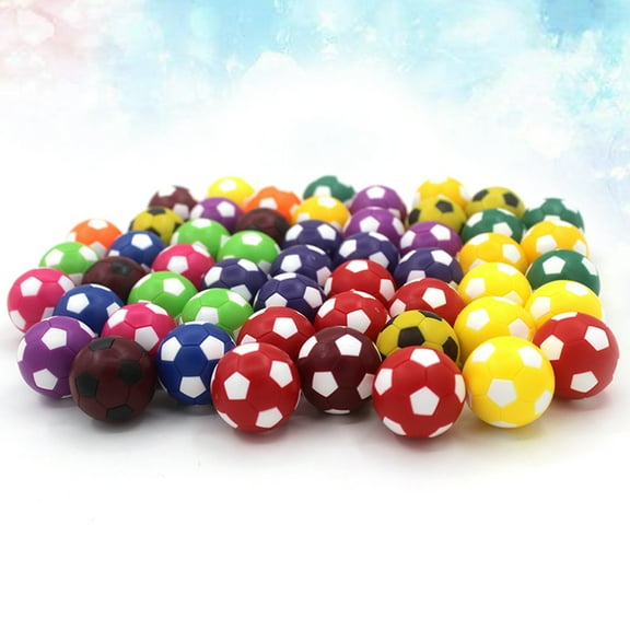 COSMOBETTY 10Pcs Foosballs Replacement Balls 36mm EPMC Assorted Colors for Table Football Toy for Students