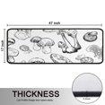 thumbnail image 5 of Kitchen Rugs Sets Of 2,Black Mushroom Line White Pattern Anti Fatigue Kitchen Mat Rugs Non Slip Washable,Decorative Kitchen Floor Mats for Kitchen,Sink,Laundry,17"x47"+17"x47", 5 of 5