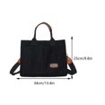 thumbnail image 2 of Bolso de mano de pana Bolso de mano casual Bolso hobo de mujer vintage con múltiples bolsillos, 2 of 9