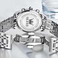 thumbnail image 2 of Reloj de cuarzo multifunción con cronómetro de tres esferas, resistente al agua, para negocios, para hombre, 2 of 5