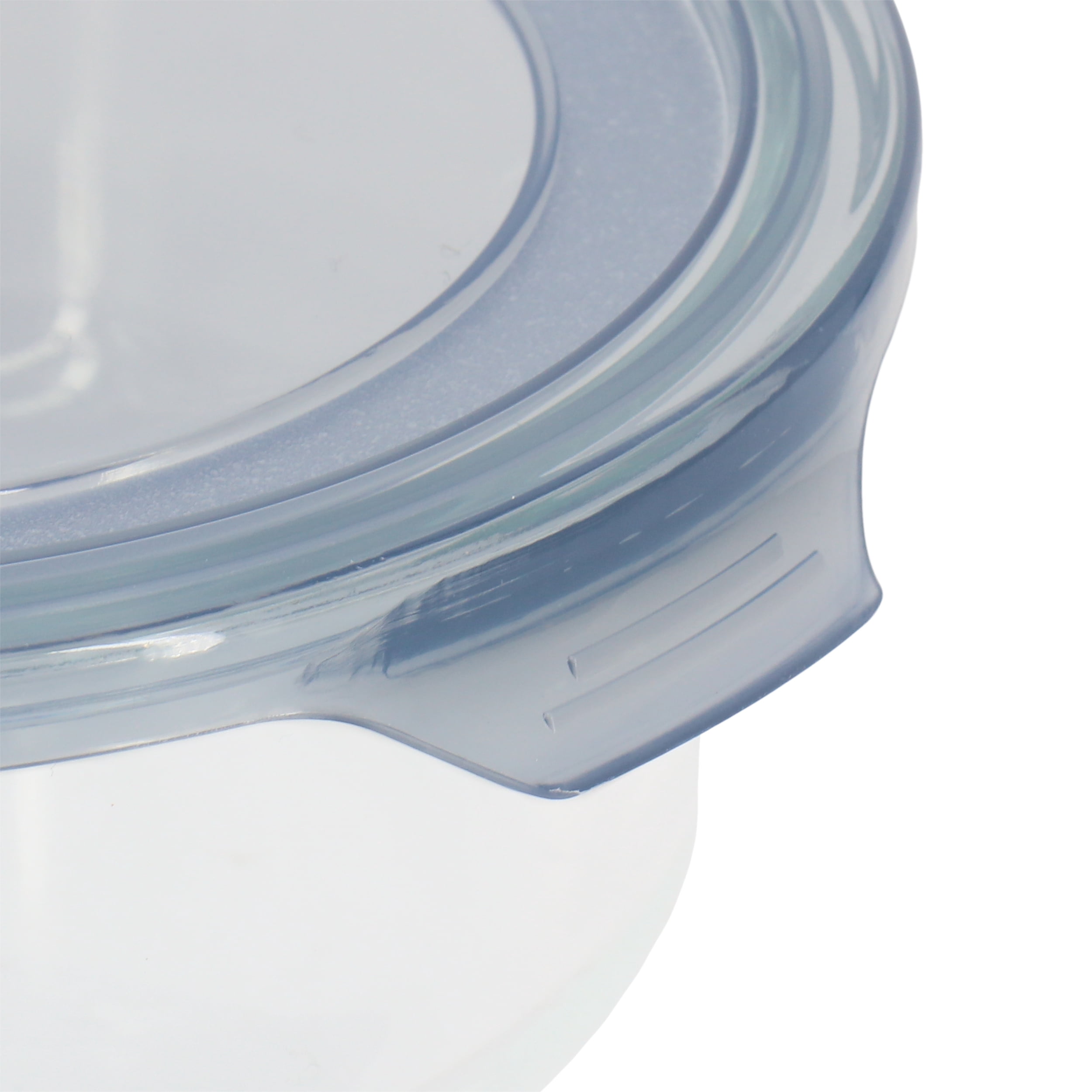 Martha Stewart Everyday 32 Ounce Round Glass Storage Container in Grey
