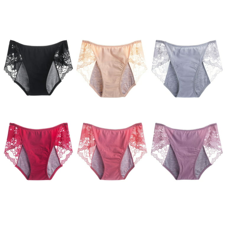 6-Pack Teen Girls Leak Proof Underwear Cotton Soft Period Panties Menstrual  