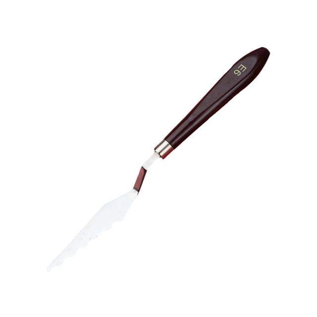 Kearding Raspador para pintura al óleo, espátula para mezclar, mango acrílico profesional, paleta de dentado de forma Irregular, raspadores pinturas E6