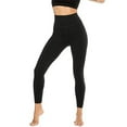 thumbnail image 5 of Ramiter Fleece Lined Leggings Women High Waist Yoga Pants with Pockets, Tummy Control Leggings, Workout Way Stretch Yoga Leggings M,Black, 5 of 5