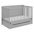 thumbnail image 3 of Graco Melrose 5-in-1 Convertible Baby Crib with Drawer, Pebble Gray, 3 of 14